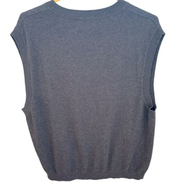 👛 (ANY 2/$20) CLAIRBORNE Axcess Gray Vest Argyl Motif XL - Picture 5 of 5